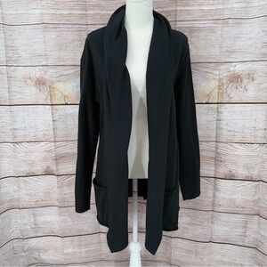 Knomadik Black Knit Cardigan Sweater with Shawl Collar Size XS